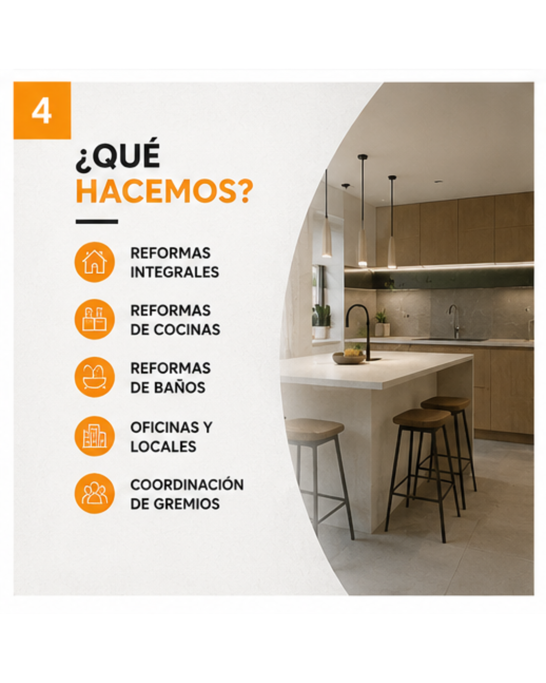 Servicios de reformas integrales, cocinas, baños, oficinas y locales en Vigo